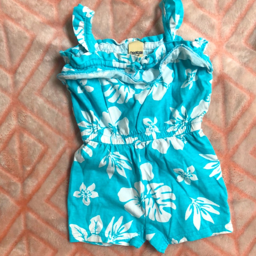 Blue & White OshKosh B’gosh Romper 6M
